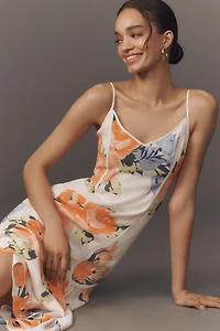 V-Neck Asymmetrical Midi Dress