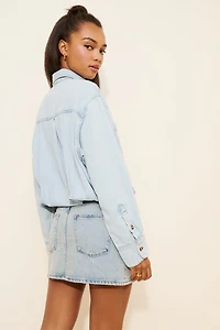Good American Denim Shirt Mini Dress