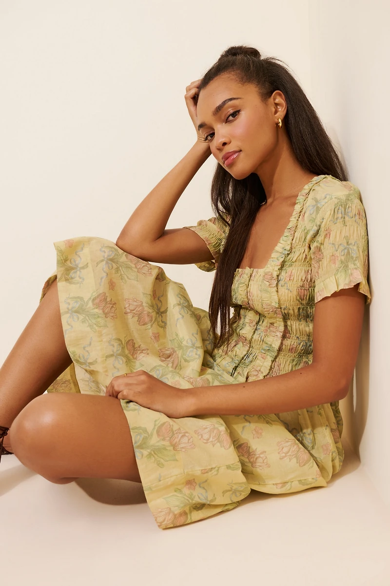 Damson Madder Raphaela Ruffle Midi Dress