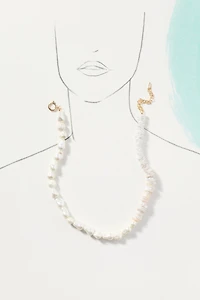 Beachy Beaded Pearl Necklace