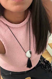 Metal Tassel Pendant Necklace