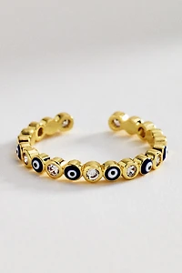 Evil Eye Adjustable Stacking Ring