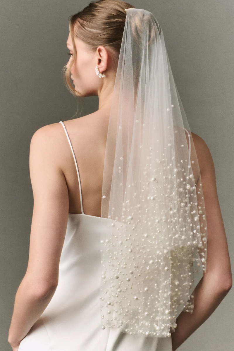 Twigs & Honey Pearl Droplets Fantasy Short Veil