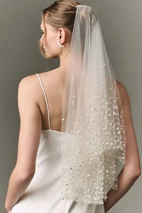 Twigs & Honey Pearl Droplets Fantasy Short Veil