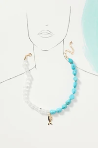 Beaded Fish Icon Necklace