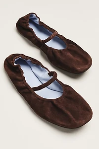 Reformation Buffy Ruched Ballet Flats