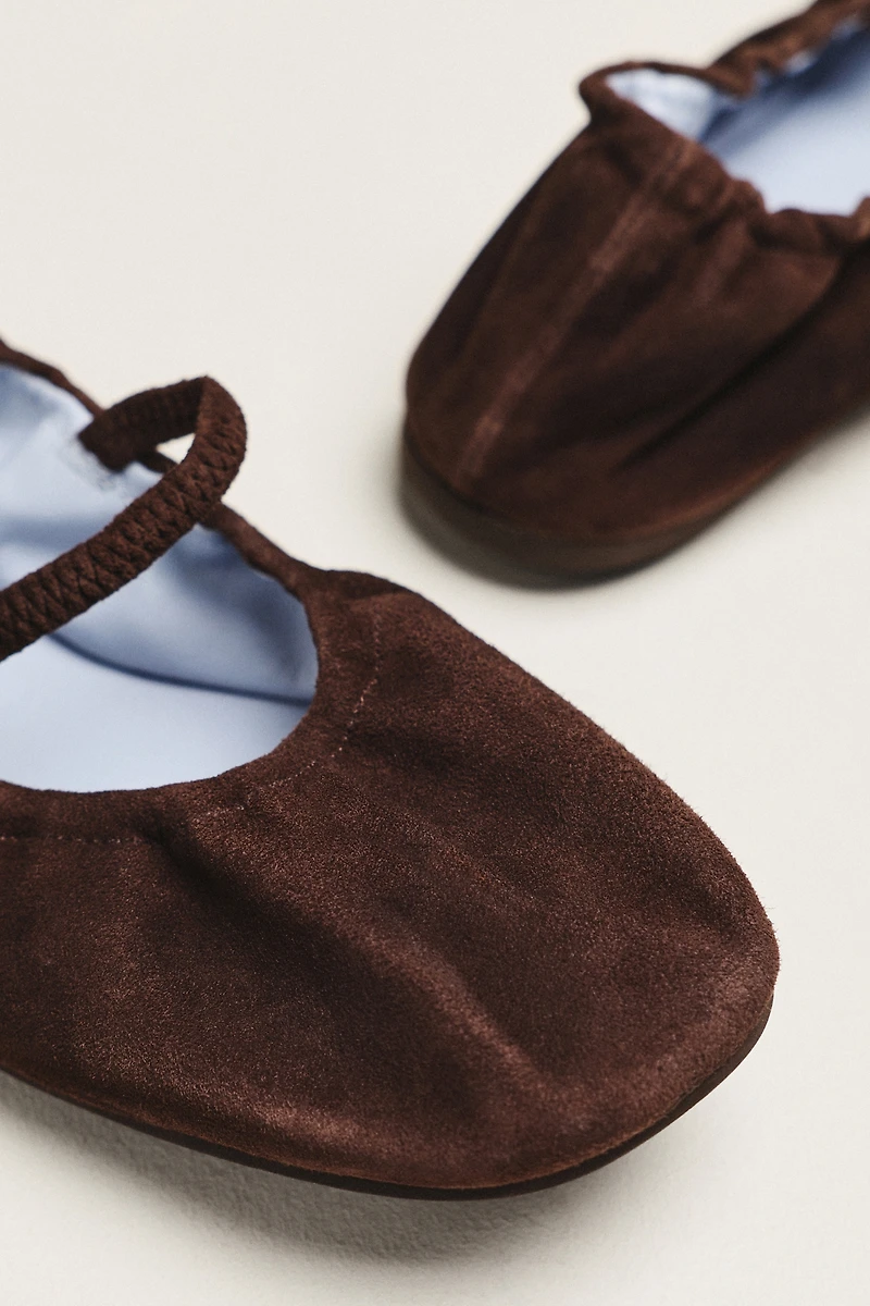 Reformation Buffy Ruched Ballet Flats