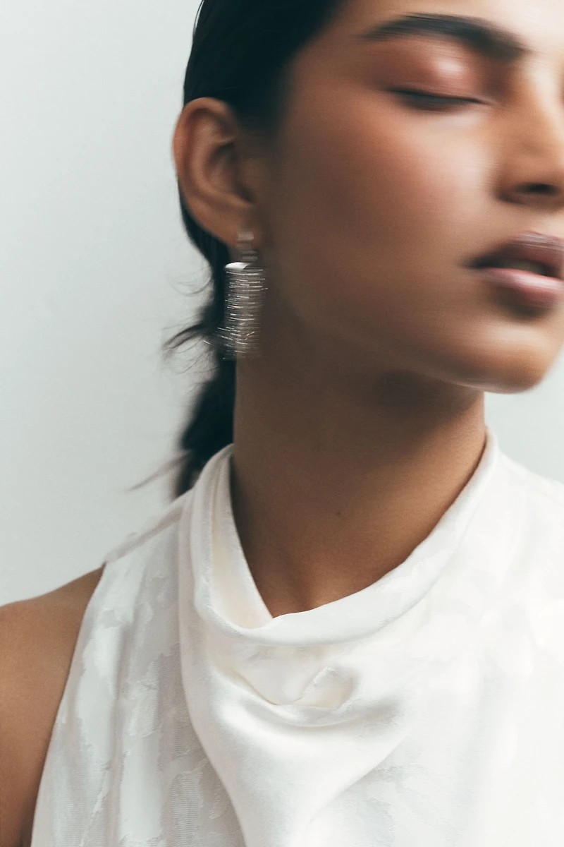 NADRI Sunny Fringe Huggie Hoop Earrings