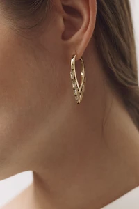 NADRI Sunny Small Shaky Hoop Earrings