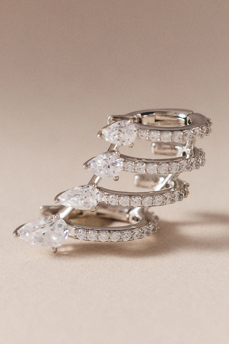 NADRI Bonne Année Multi Row Cuff Earrings