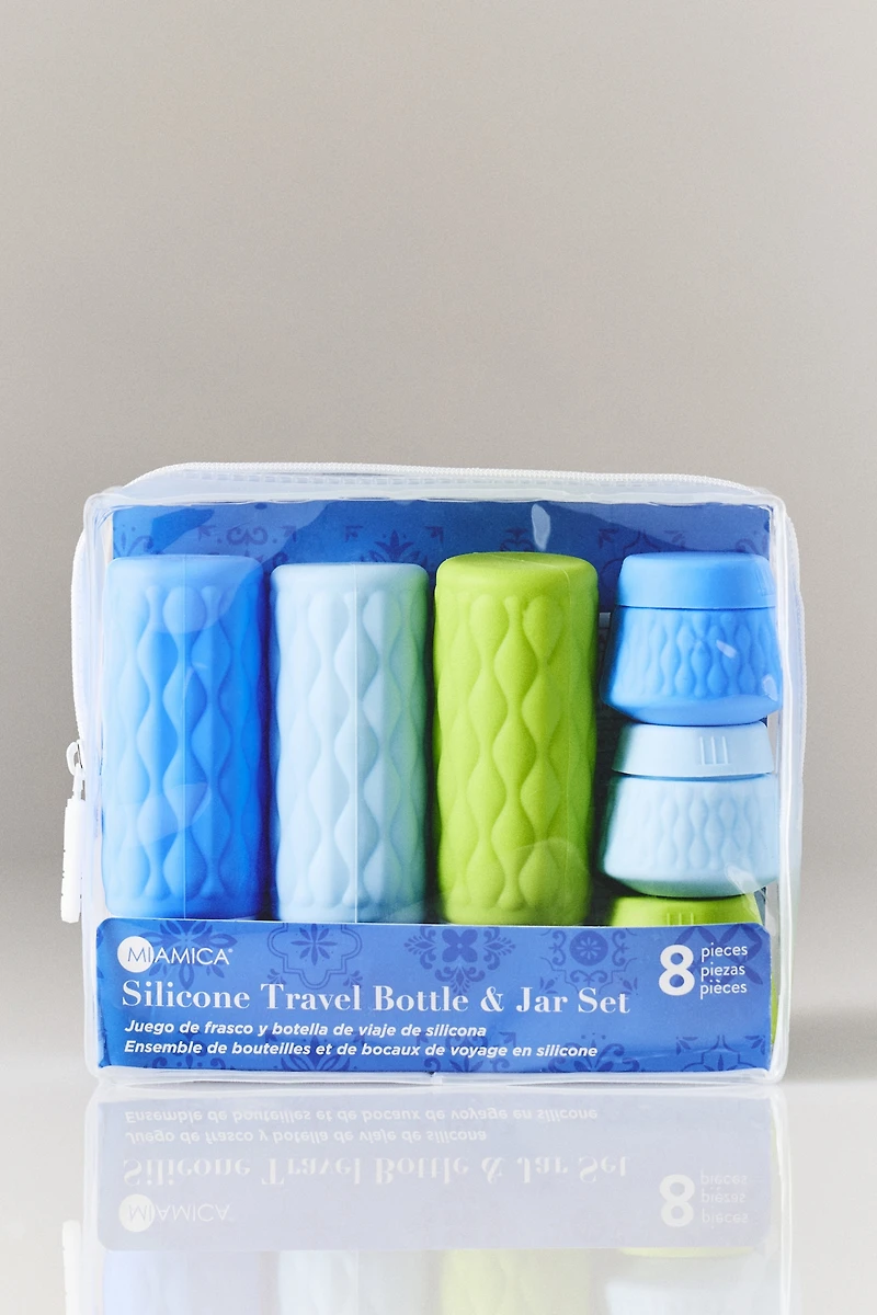 Miamica Capri 8 Piece Silicone Bottle & Jar Set