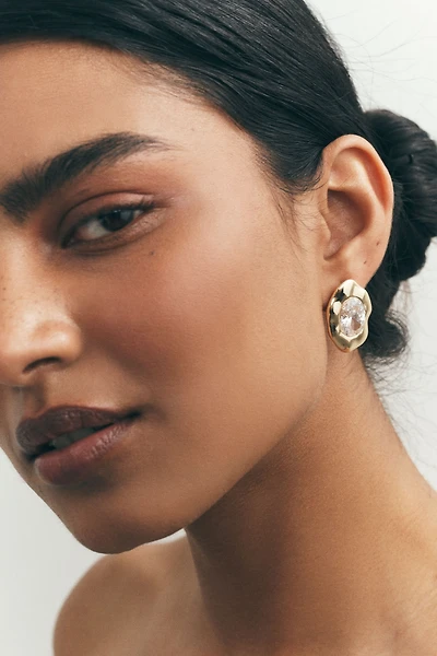 Ettika Molten Glow Crystal Stud Earrings