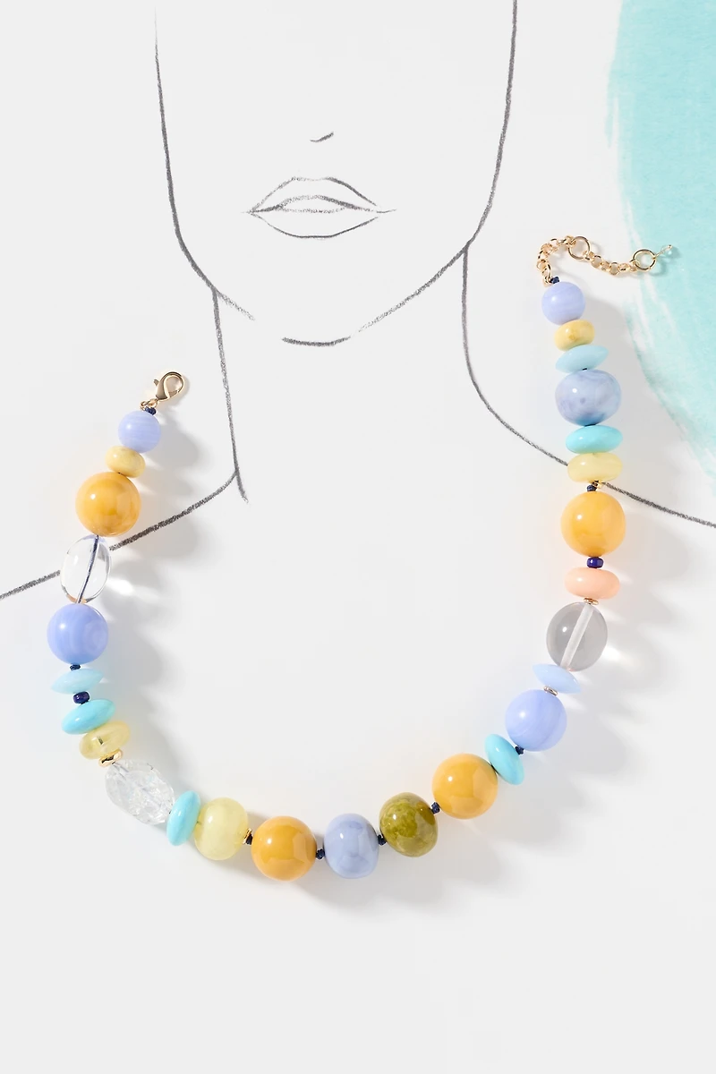 Chunky Beaded Mix Necklace