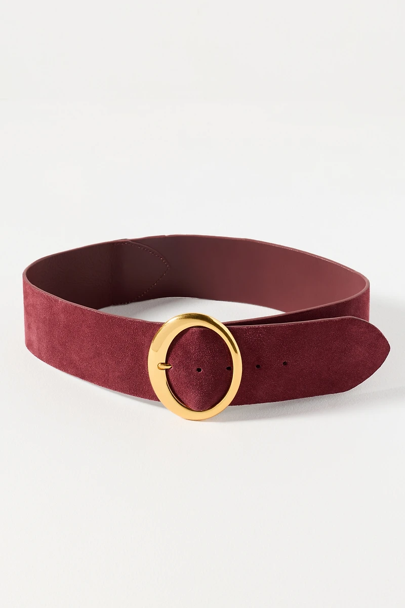 Wide Oval Buckle Belt