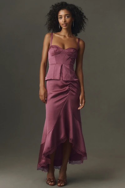 BHLDN Sweetheart Corset Maxi Dress
