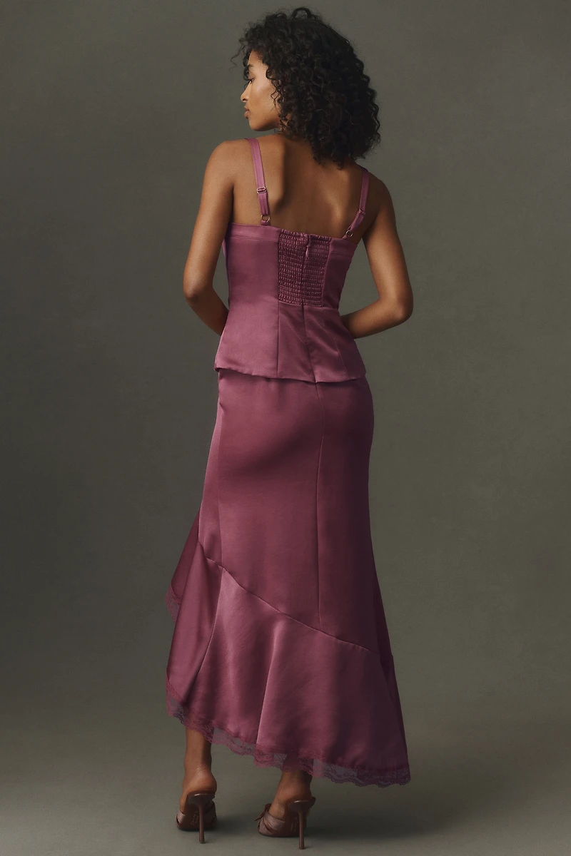 BHLDN Sweetheart Corset Maxi Dress