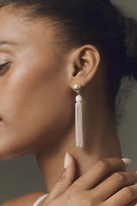 Freshwater Pearl Tassel Drop Earrings