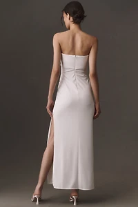 BHLDN Strapless Column Maxi Dress