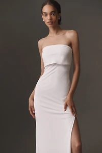 BHLDN Strapless Column Maxi Dress