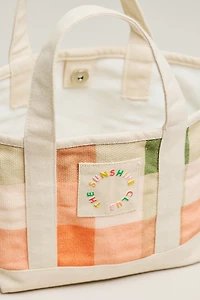 Sunshine Tienda Mini Rainbow Plaid Canvas Tote