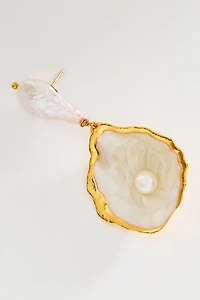 The Pink Reef Oyster Earrings