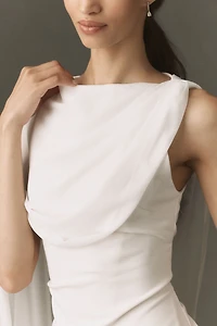 BHLDN Mini Dress with Asymmetrical Cape