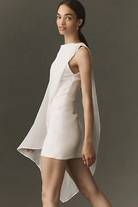 BHLDN Mini Dress with Asymmetrical Cape