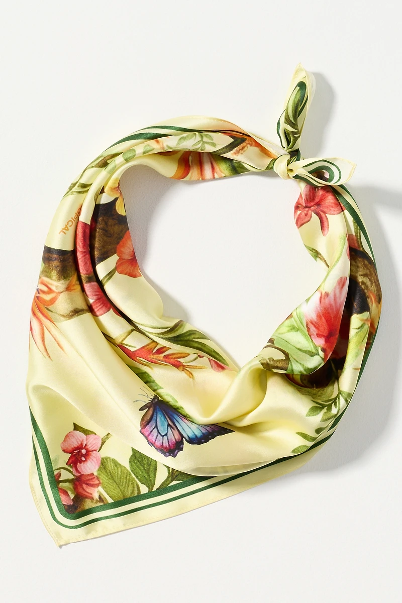 Elegancia Tropical 100% Silk Scarf