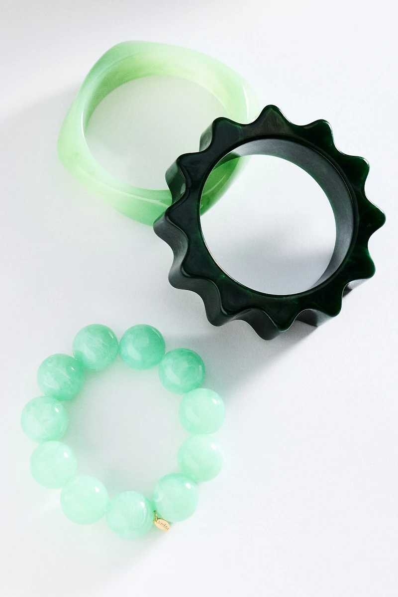 Resin Bangles, Set of 3