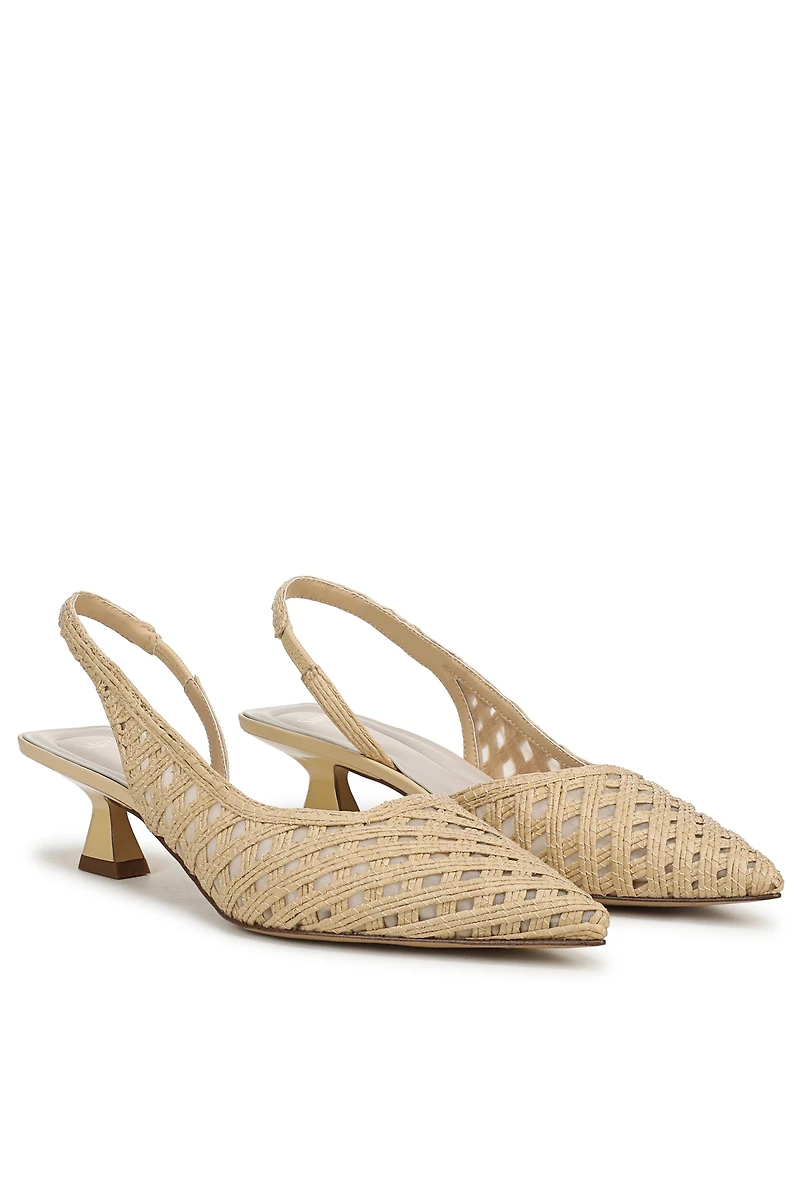 Sarto A-Devin Ponted-Toe Slingback Heels