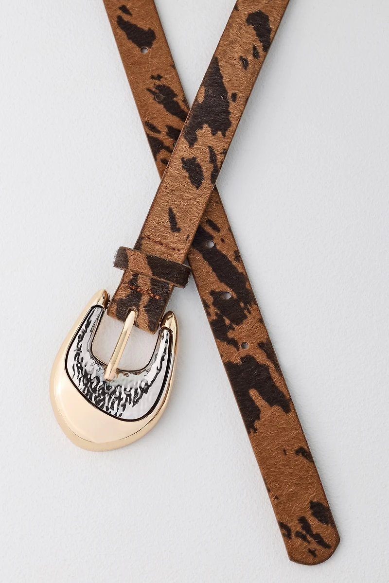 8 Other Reasons Skinny Animal Print Belt