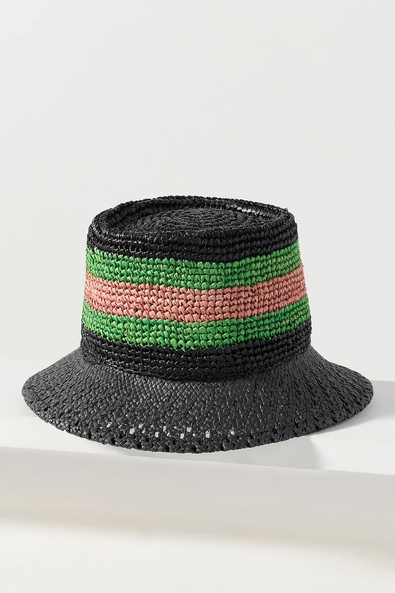 Brixton Ellee Festival Straw Bucket Hat