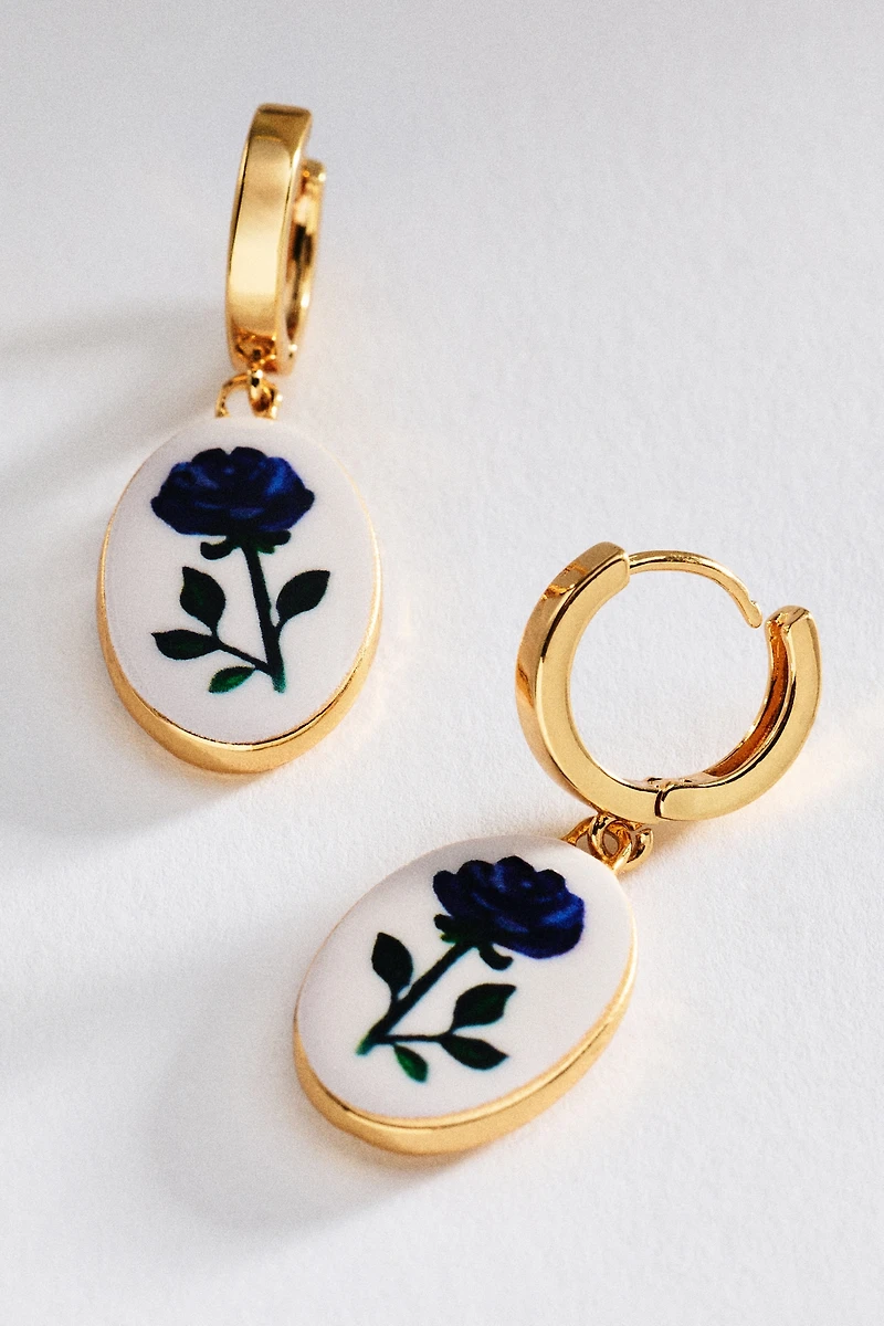 Ceramic Huggie Earrings