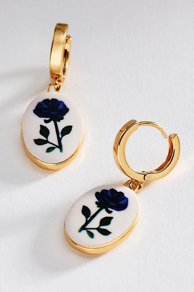 Ceramic Huggie Earrings