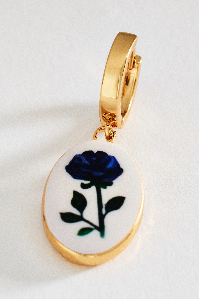 Ceramic Huggie Earrings