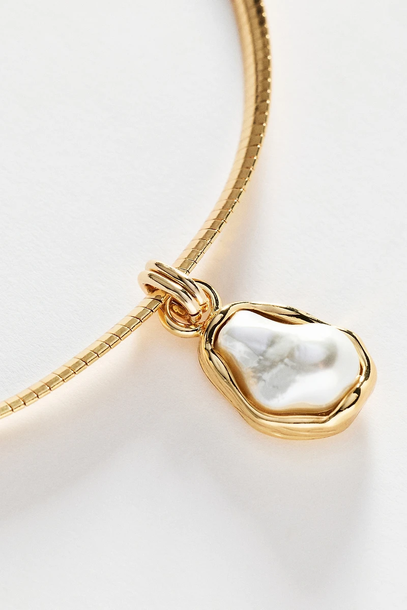 Pearl Pendant Statement Necklace