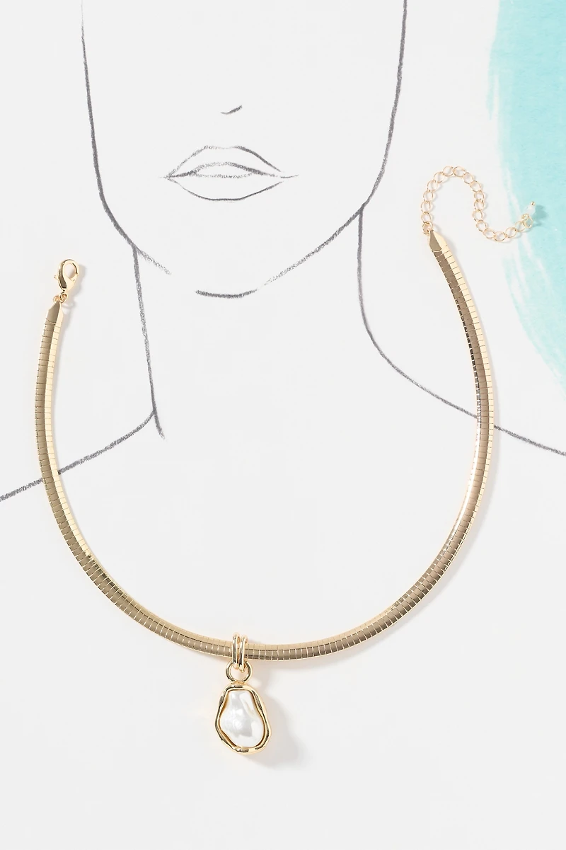 Pearl Pendant Statement Necklace