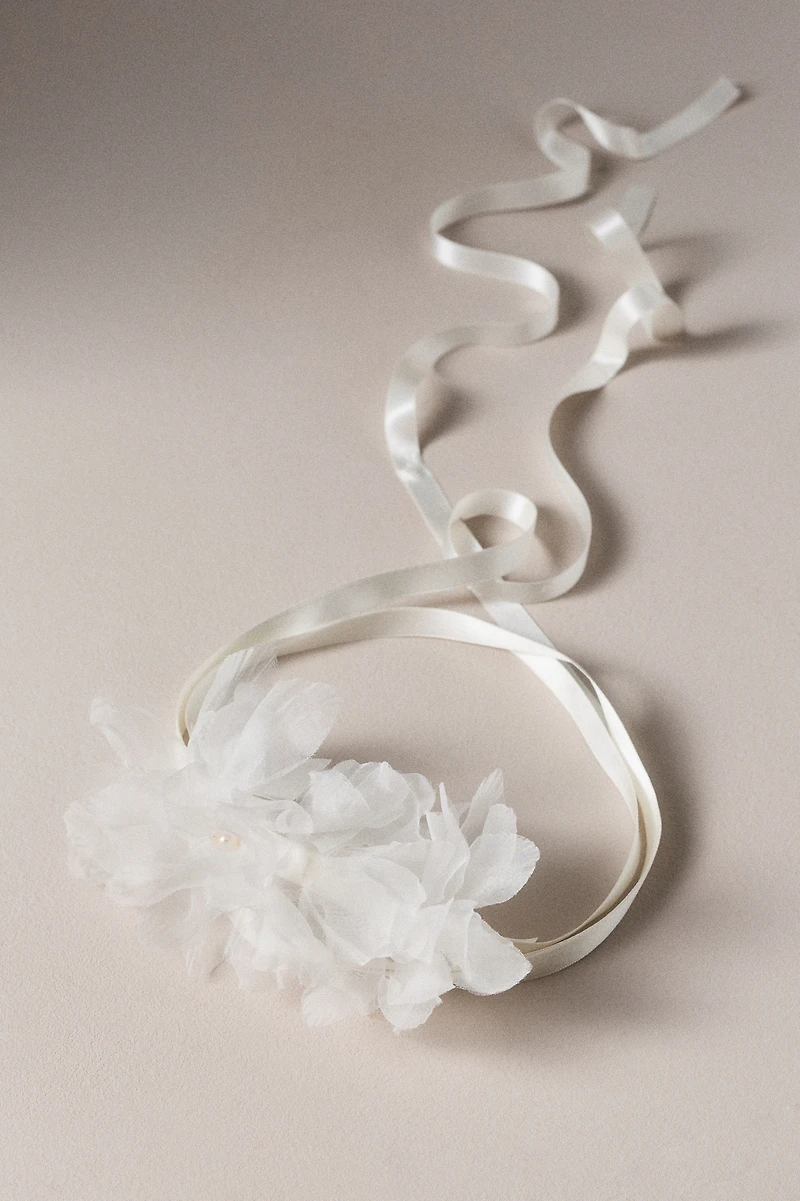 Twigs & Honey 3D Dahlia Silk Wrap Necklace