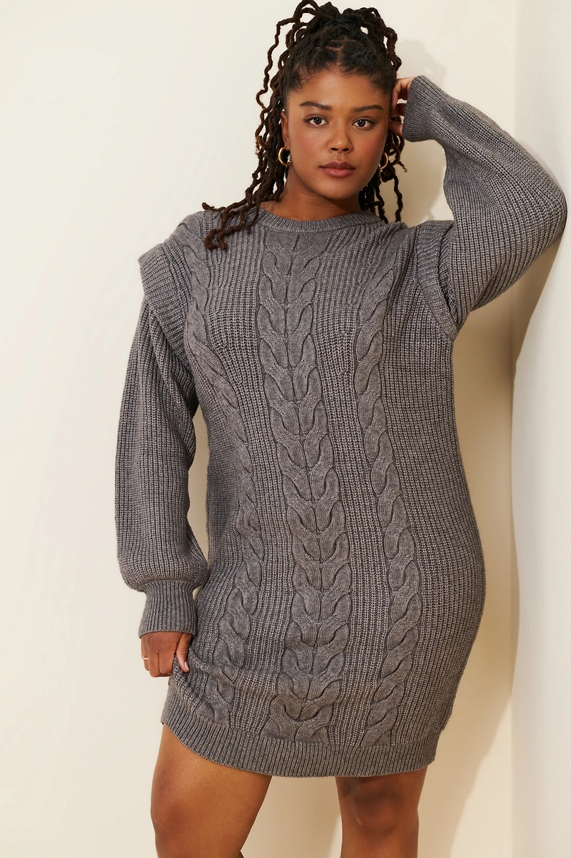 Eloquii Long-Sleeve Mini Sweater Dress