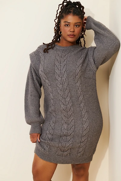 Eloquii Long-Sleeve Mini Sweater Dress