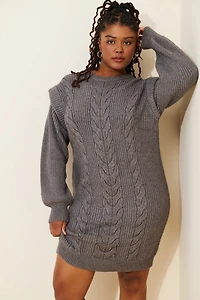 Eloquii Long-Sleeve Mini Sweater Dress