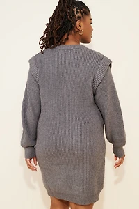 Eloquii Long-Sleeve Mini Sweater Dress