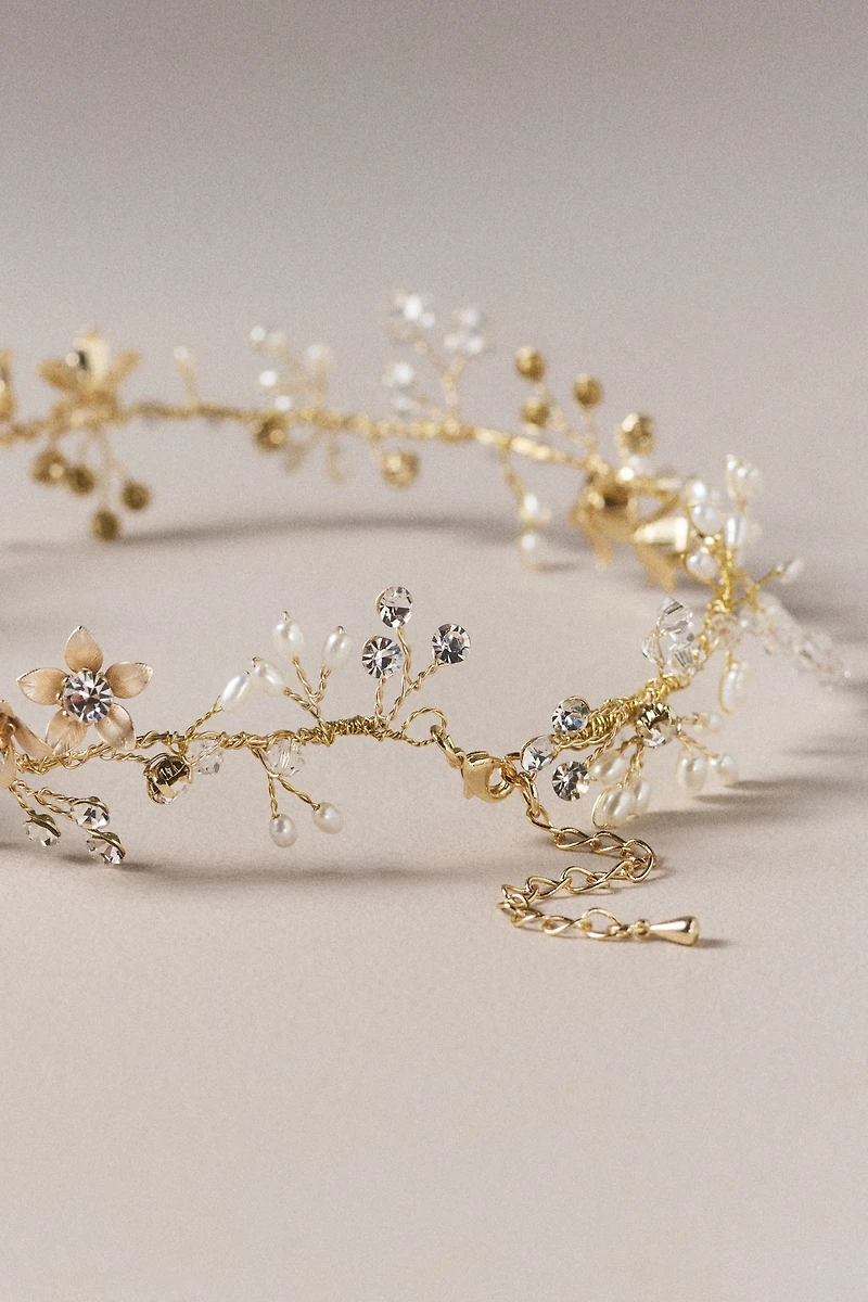 Twigs & Honey Flower Vine Pearl and Crystal Convertible Piece