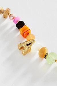 Chunky Mixed Bead Initial Necklace