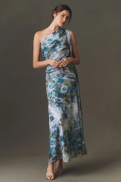 BHLDN One-Shoulder Scarf Maxi Dress