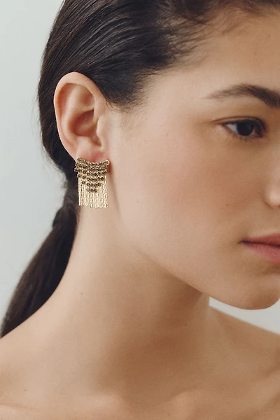 By Anthropologie Eyelash Fringe Stud Earrings