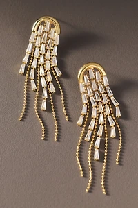 By Anthropologie Radiant Arch Fringe Earrings
