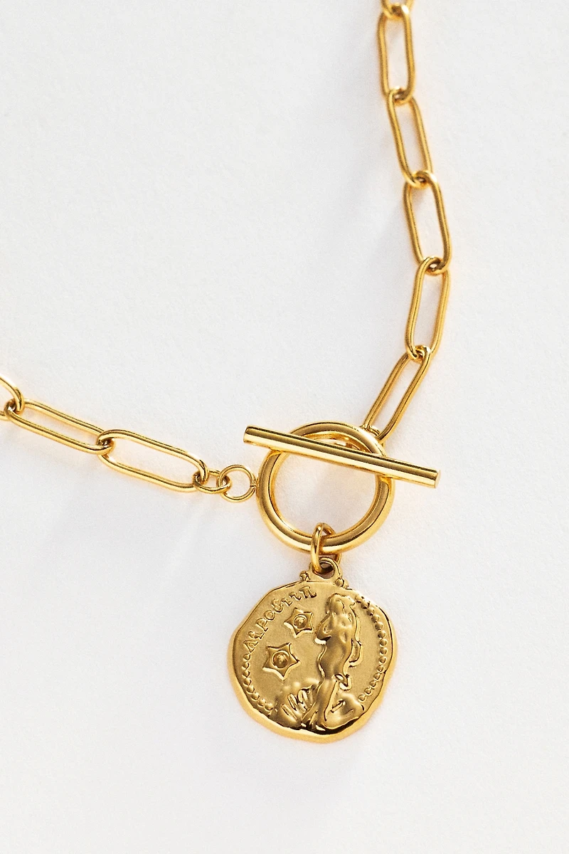 Atolea Venus Coin Pendant Necklace