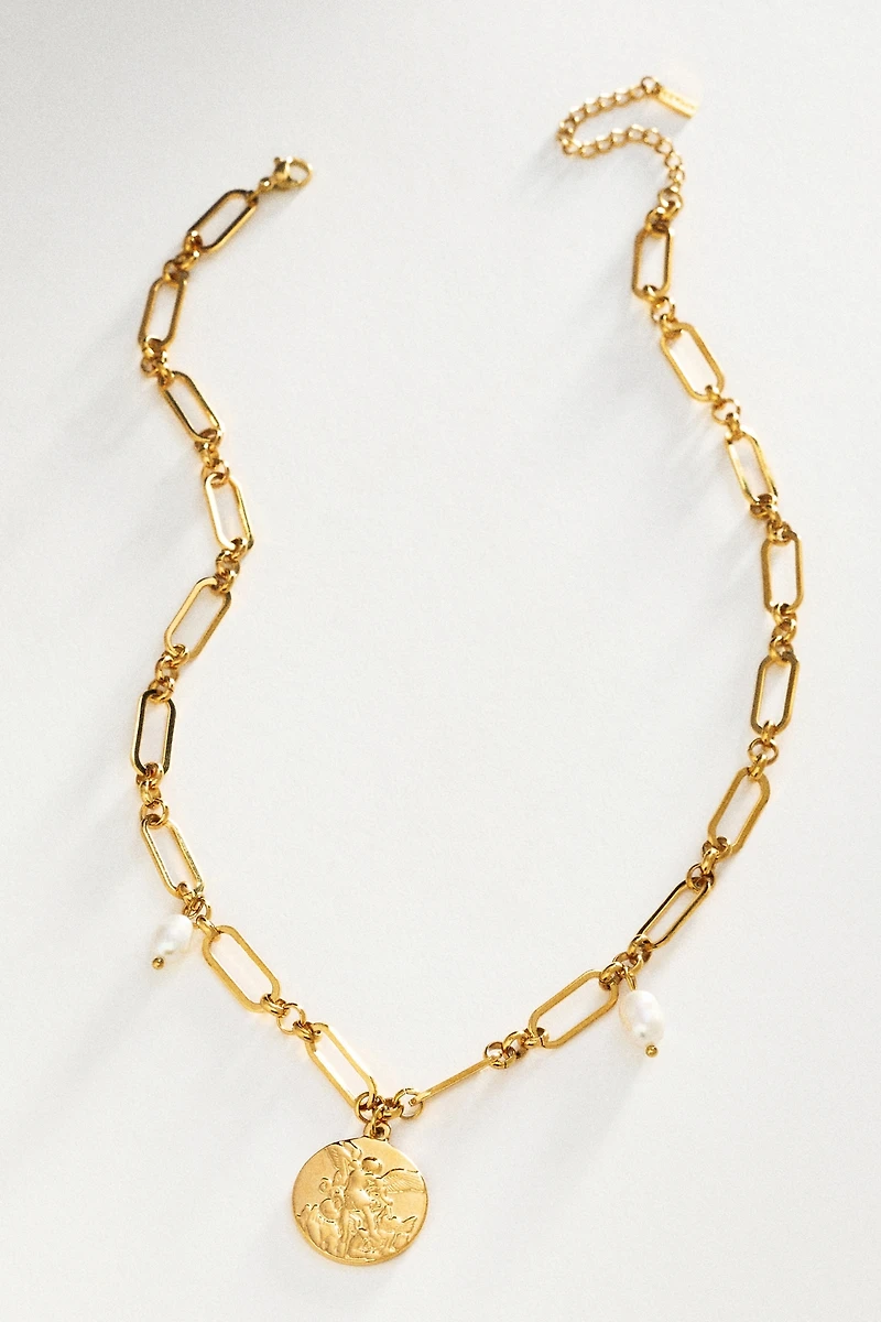 Atolea Elysia Coin Pendant Necklace