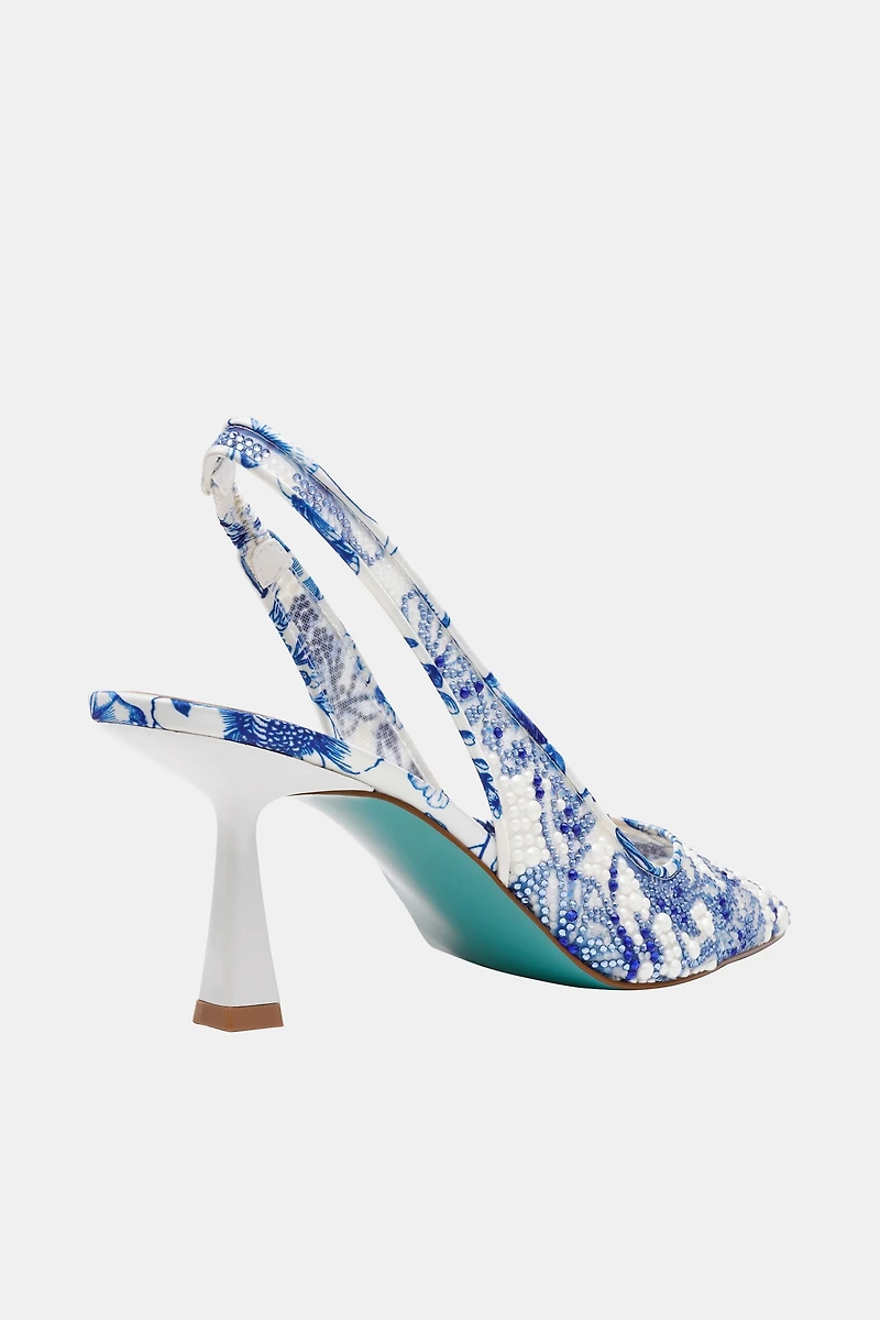 Betsey Johnson Beaded Slingback Heels